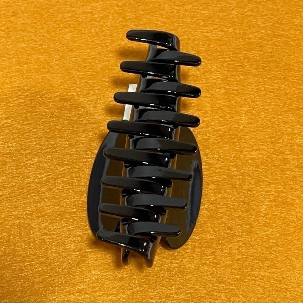 FRANCE LUXE Large 'Couture' Jaw Clip - Black - Sz - 2" x 3 1/2" $ 54 - Picture 6 of 9